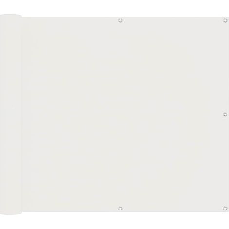 Paravent de balcon blanc, 100 x 600 cm, tissu Oxford (1/5)