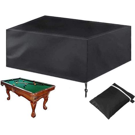 Housse de billard avec cordon de serrage, adaptée aux tables de snooker de 287 cm x 155 cm x 82 cm. (1/5)