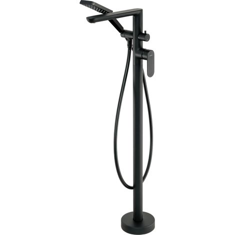 Deante Alpinia rubinetto lavabo nero opaco con doccetta 3 getti (1/2)
