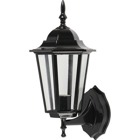Applique d'extérieur de style européen, applique de salle de jardin, applique de couloir de lampe de jardin rétro, applique d'extérieur en alliage d'aluminium, noire (1/5)