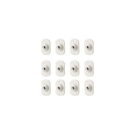 Lot de 12 roulettes pivotantes Ulisem à 360° avec dos auto-adhésif, roulettes à billes pour meubles - Crezuo (1/4)
