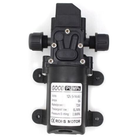 High pressure diaphragm pump 12V 6A 72W 6L pressure, rib (1/4)