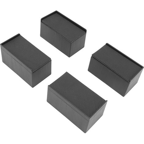Rehausseurs de meubles rectangulaires en forme de L, empilables en caoutchouc, pour canapé, table, fauteuil ou lit. (1/5)