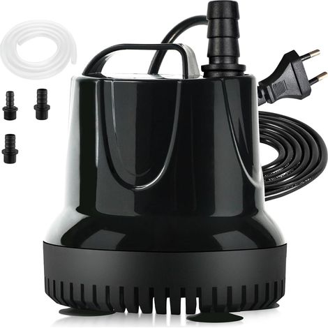 Mini Aquarium Pump, 25W 1200L/H Submersible Water Pump Fountain Pump for Pond Fish Tank for Garden, Aquarium, Pond, Fountain (1/5)
