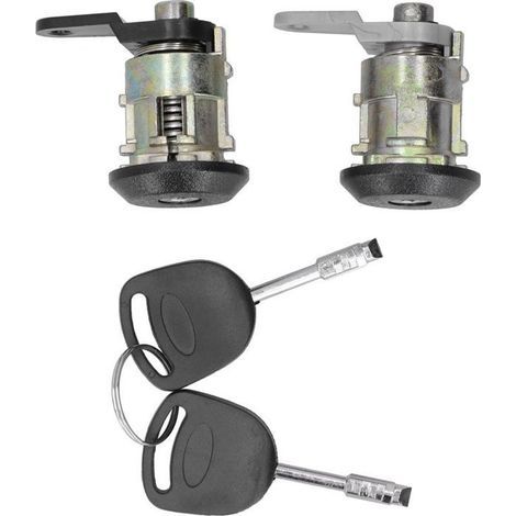 Barillets de verrouillage de porte avant, clés de cylindre de verrouillage gauche et droite adaptées à Ford Courier/Fiesta/KA (1/5)