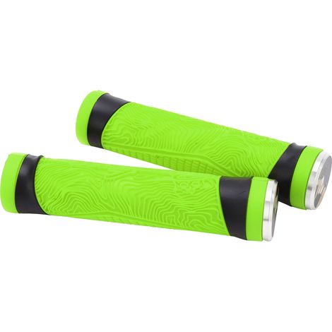 Poignées de guidon FMFXTR pour VTT, motif gecko, universelles, en silicone, vertes (1/5)