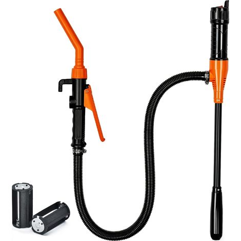 Elektrische Benzinpumpe 2,4 GPM, batteriebetriebene Kraftstoffpumpe mit Schlauch und Durchflussregelung für Benzin und Diesel, tragbare Flüssigkeitspumpe und Umfüllpumpe für Kanister (1/5)