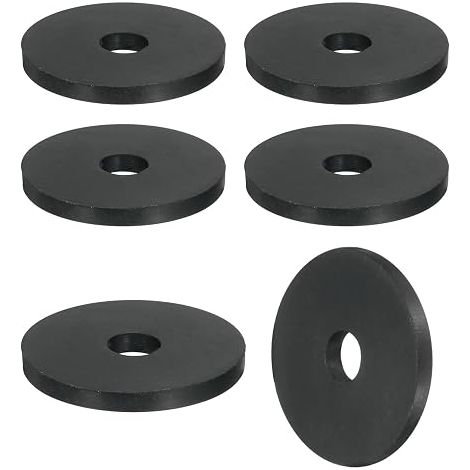 6pcs Rubber Washer 50mm OD x 12mm ID x 5mm Thickness Plastic Spacer Flat Anti-Vibration Round for Domestic Industrial Machines (1/5)