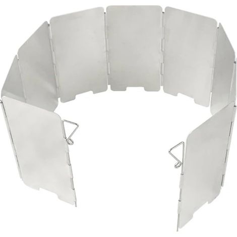 Pare-Vent pour RéChaud De Camping Pare-Brise Pliable en Alliage d'aluminium à 9 plaques for cuisinière gaz, for Camping Plein air, Coupe-Vent (1/4)