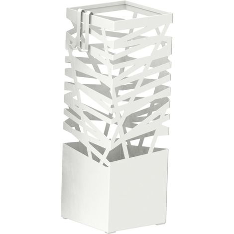 Porte-parapluies Design - Blanc - 15x15x43 cm