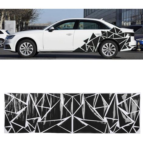 Universeller dreieckiger Aufkleber 200x60cm für PKW, SUV und LKW, schwarzes Auto-Styling-Zubehör (großes Format) (1/5)