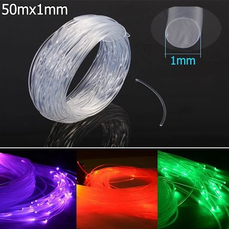 Câble à fibre optique 50 m x 0,75 mm/1,0 mm avec LED d'extrémité lumineuse 50MX1MM 50 m x 1 mm (1/5)