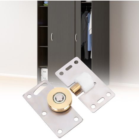 Roulette en acier inoxydable pour portes coulissantes, armoires et portes en bois (1/5)