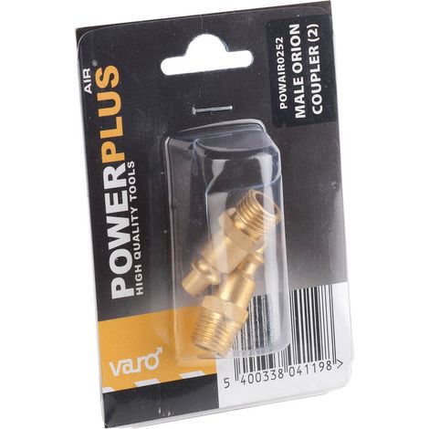 Conectores orion latón macho rosca macho ¼ pulg, 2 uds