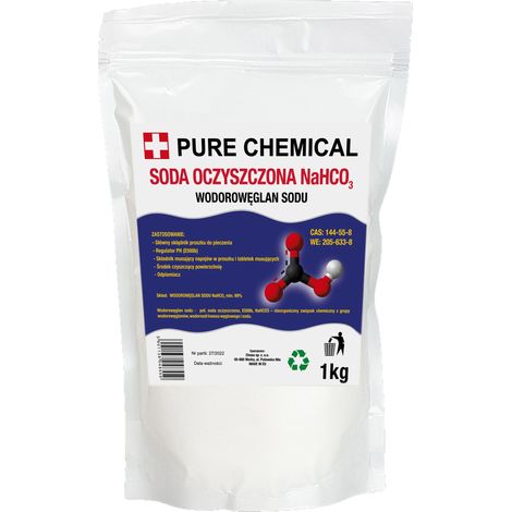 Bicarbonato di sodio 1 kg - Naturale - Ecologico - Versatile - Senza additivi