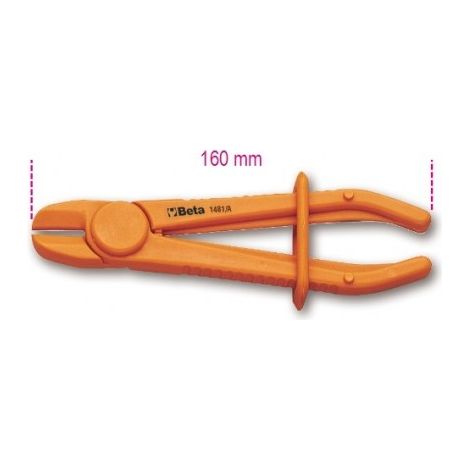 Pinza occlusione tubi manicotti 8-15mm beta 1481pl/a