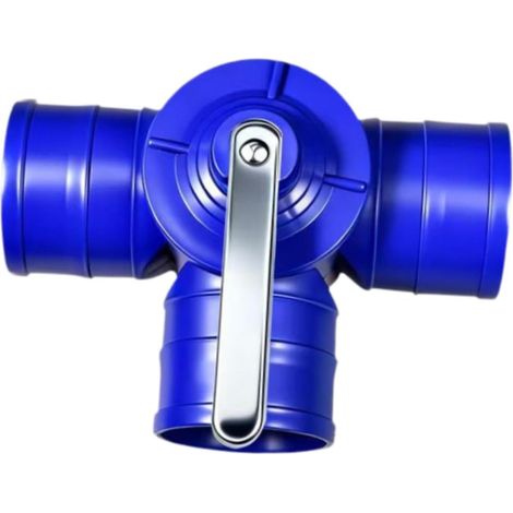 Conector en T para manguera de jardín, robusto y eficiente, azul, para uso en jardinería y agricultura, 4,5 pulgadas. (1/5)