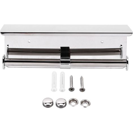 TuseRxln Doppelseitiger, wandmontierter Toilettenpapierhalter, Edelstahl 304, für Bad und Küche