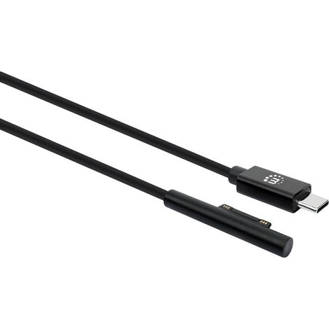 Manhattan Câble USB USB-C® mâle, Surface Connect-Stecker 1.80 m noir 353632 W060822 (1/4)
