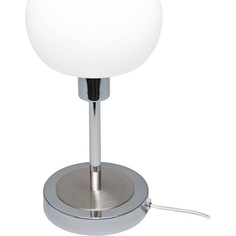 Italux Cave   Lampe de table Globe chromée 3000K blanc chaud
