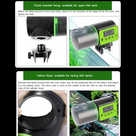 Distributeur automatique de nourriture pour poissons, distributeur électrique pour aquarium avec minuterie. (1/5)