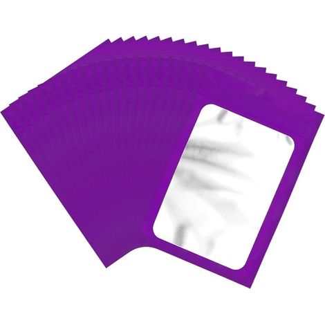 100 Pcs Resealable Bags with Clear Window Packaging Bags (1/5)