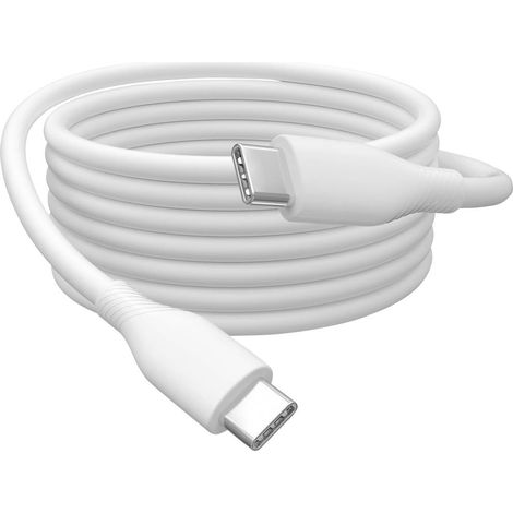 Digitus Câble USB-C USB 2.0 USB-C® mâle 1.00 m blanc mat excellente tenue au vieillissement, flexibl (1/5)
