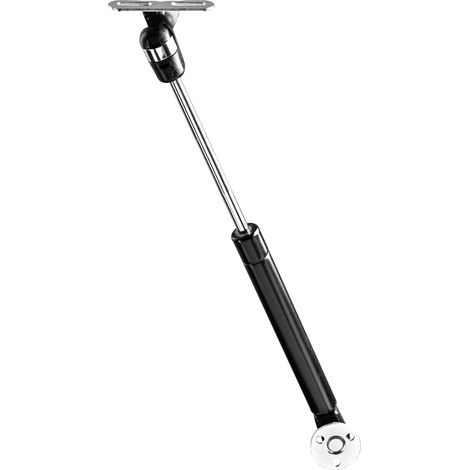 Hettich Klappenstütze mit Gasdruck 272 mm schwarz-silber Gartensteckdose
