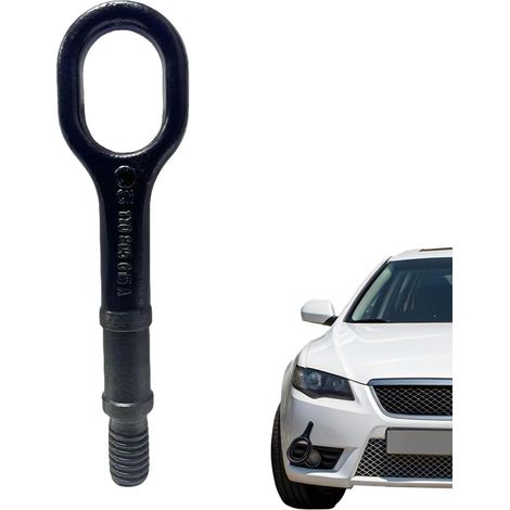 Crochet Remorquage Voiture Noir, Crochet de Remorquage Pare Chocs, Anneau de Rechange B7 B6 3C, Convient pour Barres D'attelage Tiguan, Octavia, Tiguan, Golf (1/5)