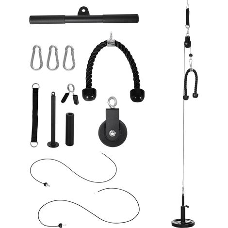Système de poulie d'entraînement des triceps pour traction LAT biceps, triceps, épaules, dos, avant-bras (1/5)