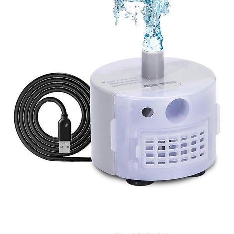 Pompe pour fontaine à eau pour chat, pompe de rechange pour fontaine à eau en acier inoxydable pour animaux de compagnie, pompe réglable pour fontaine à eau pour animaux de compagnie (1/5)