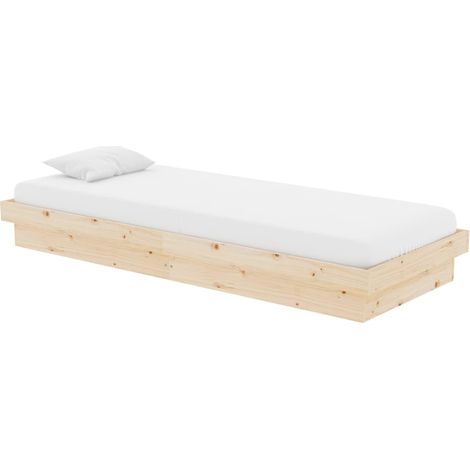 Massivholzbett ohne Matratze vidaXL (1/4)