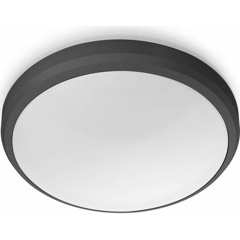 Philips LED Deckenleuchte Doris in Schwarz 6W 640lm Kaltweiß IP54 (1/3)
