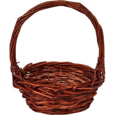 Cestino pasquale naturale per decorazioni pasquali, diametro 18 cm, altezza 20 cm (1/2)