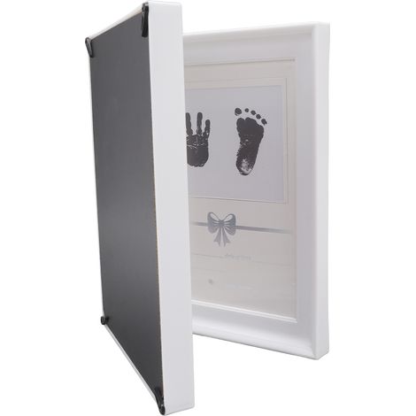 Kit d'empreintes de mains de bébé, plaque en plastique haute densité, jolis cadres décoratifs pour empreintes de mains de bébé, 31,5 x 20,7 x 1,7 cm, pour nouveau-nés (1/5)