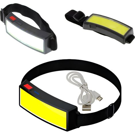 Lampada frontale ricaricabile con 40 LED e 3 modalità di illuminazione. (1/5)