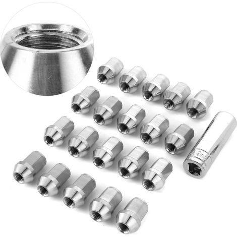 Radmuttern aus Edelstahl M12x1,5, 20er-Pack, Universalgewinde, Autozubehör (1/5)