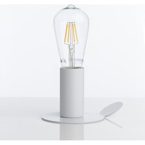 Lámpara de mesa magnética blanca en metal mate Derby (1/5)