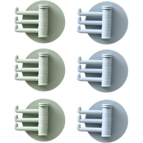 6 piezas Toallero - sin perforación Gancho adhesivo de material extra fuerte, ideal como gancho para batas, ropa y toallas (1/5)