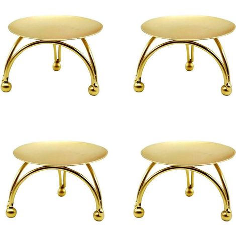 bougeoirs dorés adaptés à la décoration de mariage domicile cadeaux d'anniversaire Noël dîner aux chandelles 5 cm 7x4 4 (1/5)