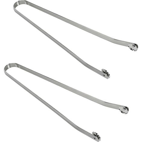 2 pièces Pince Barbecue Roulette Manche Long 40 cm Pince A Saucisse À Roulettes En Acier Inoxydable Pour Retournage Facile Des 10 1 2 virgule 5 cm (1/4)