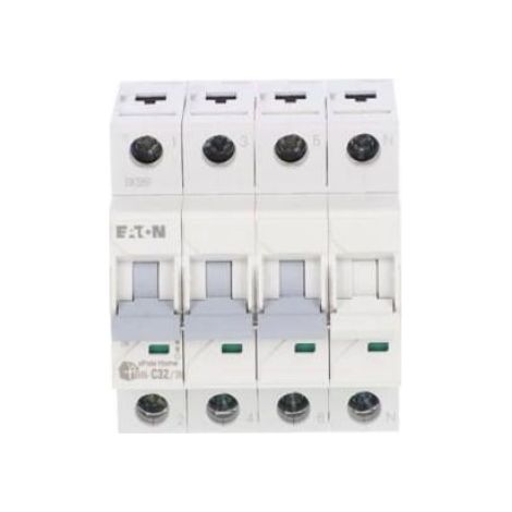 Disjoncteur 3P+NF - 32 A - 6 kA - Courant Alternatif AC - Pour Tableau Électrique Domestique - 1 Pièce