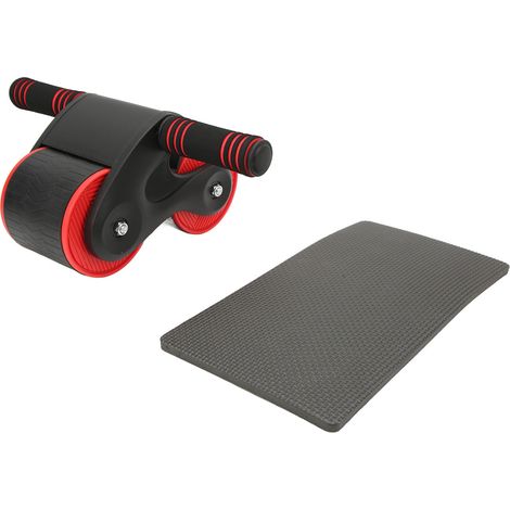 Rouleau abdominal double roue - Équipement de fitness pour abdominaux à domicile, noir et rouge (1/5)