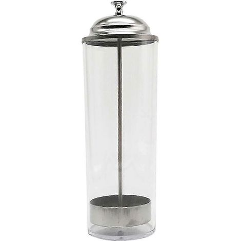 Distributeur de pailles - Organisateur de pailles transparent avec couvercle, en plastique et acier inoxydable résistant, idéal pour la cuisine, le salon ou le bar. (1/5)
