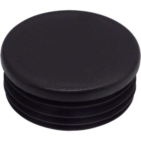 Lot de 20 inserts de tubes ronds de 60 mm, bouchons de poteau de clôture en plastique noir, bouchons de tuyau, noir RAL 9005