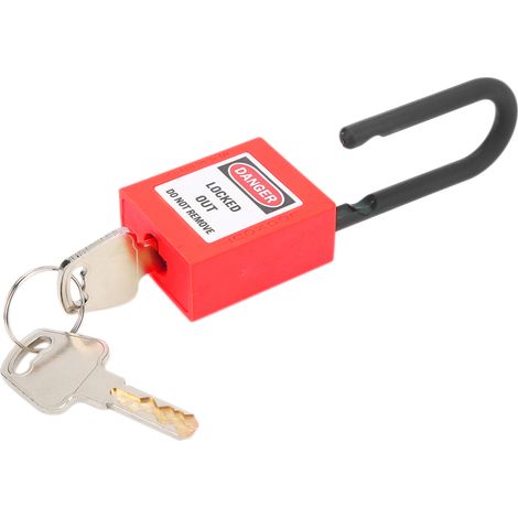 Dispositif anti-poussière de sécurité d'isolation d'ingénierie industrielle en nylon de serrure de verrouillage de 38mm pour le chantier de construction rouge (1/5)