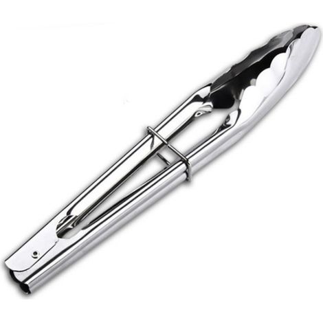 Pinces à salade inox alimentaire sécurisées pour buffet cuisine barbecue fête 18 cm (1/5)