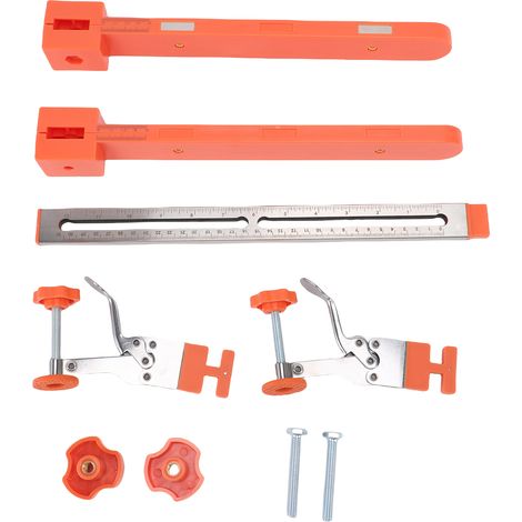 Kit de gabarit d'installation de glissière de tiroir en acier inoxydable, plage de serrage de 0 à 4 cm avec rail réglable de 1 à 5 cm (1/5)