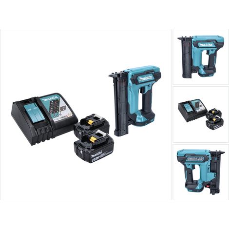 Makita DFN 350 RM Akku Stauchkopfnagler 18 V 15 - 35 mm + 2x Akku 4,0 Ah + Ladegerät (1/5)