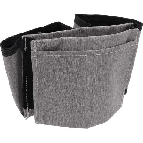 Porte-gobelet de voyage en tissu Oxford, gris, pour poignée de valise.